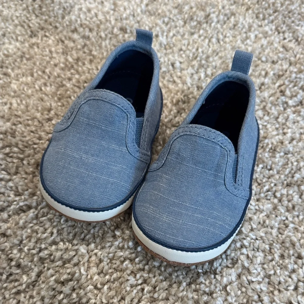 Old Navy Baby Chambray Blue Loafer Sneaker Shoes 6-12 Month